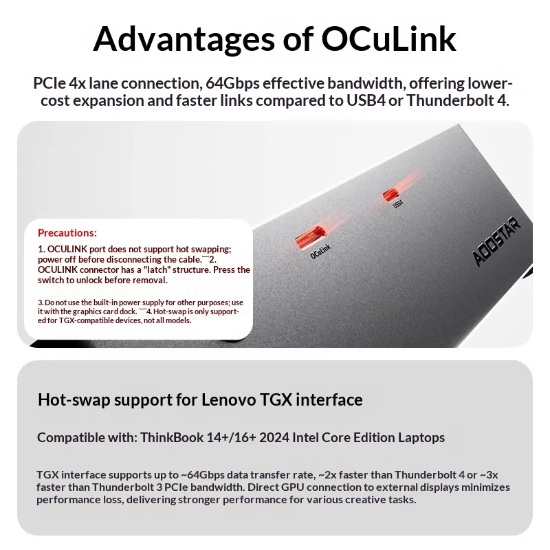 AOOSTAR AG01 AG02 EGPU Dock, O - Oculink Egpu Dock Graphics Card recension och pris
